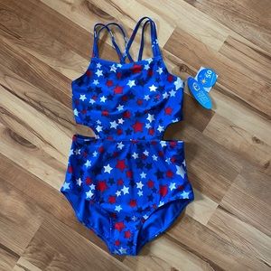 Wave Zone Patriotic One Piece Swimsuit - Size XL (14/16)